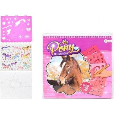 Kreativní blok s doplňky a šablonami My Pony 26cm Sketch Book