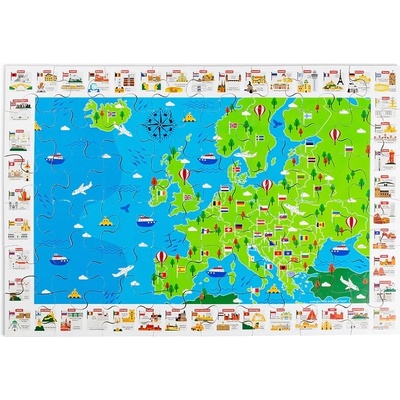 Bigjigs Toys drevené podlahové mapa Európy 48 dielov