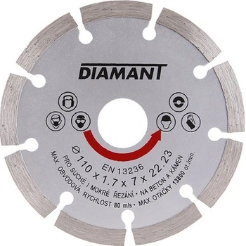 DIAMANT kotúč diamantový 110mm segmentový
