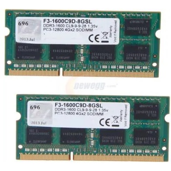 Image 1 of G.SKILL 8GB (2x4GB) DDR3 F3-1600C9D-8GSL