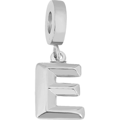 Linda's Jewelry Visací Přívěsek Písmeno E chirurgická ocel IP071