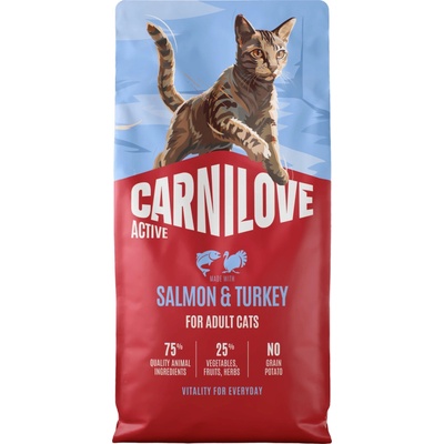 CARNILOVE Active pre dospelé mačky losos a morka 6 kg