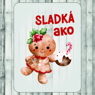 DTF nažehľovačka DTF transfer/nažehľovačka Sladká ako perníček Rozmer: A6