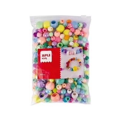 Plastové korálky Apli, Jumbo pack, mix barev, 300ks