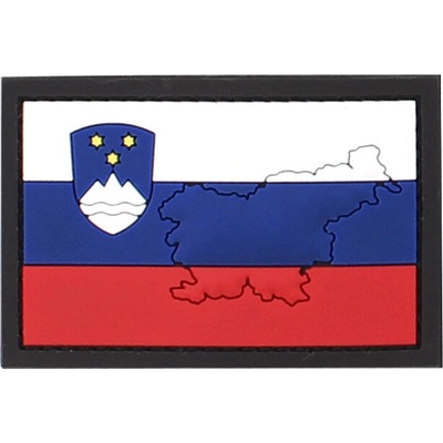 Gumová nášivka 101 Inc vlajka Slovinsko s obrysem - barevná