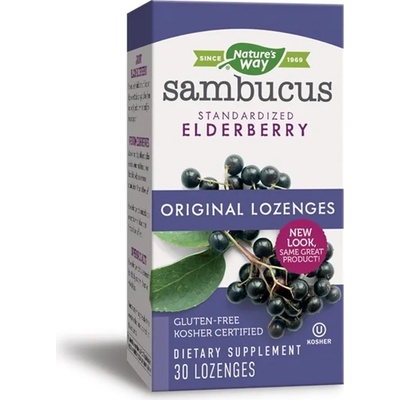 Nature's Way Sambucus Original Lozenges, 30 таблетки за смучене, Nature's Way