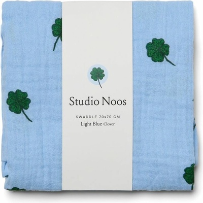 STUDIO NOOS SWADDLE PLIENKA Print Medium Light Blue Clover