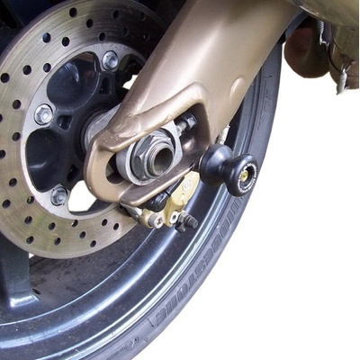 M6 Ochranné špulky do kyvky (pár) pro Aprilia RSV Mille, RSVR, Tuono, černé