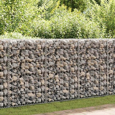vidaXL Gabionová zeď s víky pozinkovaná ocel 300 x 30 x 100 cm