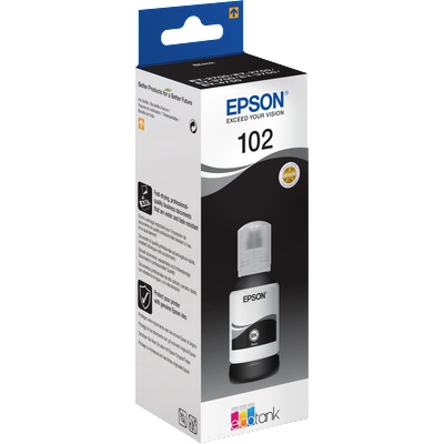 Epson Бутилка мастило за Epson EcoTank ET-3700/ET-2950/ET-3800/ET-3900/ET-3950/ET-4900 Series - Ink /102/ / C13T03R140 - Black - PN C13T03R140 (C13T03R140)