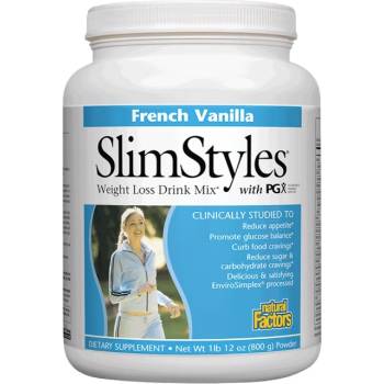 Natural Factors SlimStyles with PGX [800 грама] Френска ванилия