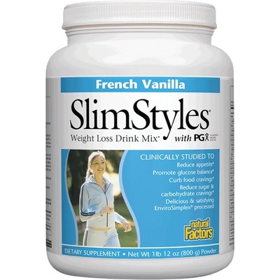 Natural Factors SlimStyles with PGX [800 грама] Френска ванилия