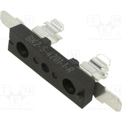 EATON/BUSSMANN BK2-S-4201-1-R Zásuvka; 6,3x32mm; 25A; 250VAC; S-4; na panel; černá; UL94V-0