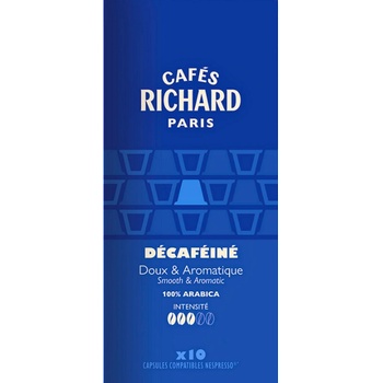 Cafés Richard Кафе капсули Cafes Richard Decafeine безкофеин съвместими с Nespresso, 10 капсули