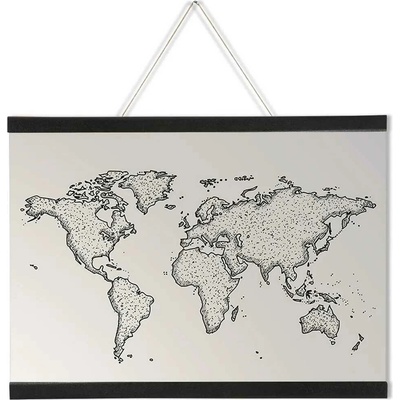 A-Z Reklama CZ Dřevěná Plakátová lišta Wood Magnetic Poster Snap o délce 50 cm Černá