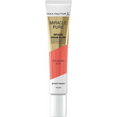 Max Factor Miracle Pure Infused Cream Blush hydratačná krémová lícenka 06 soft peach 15 ml
