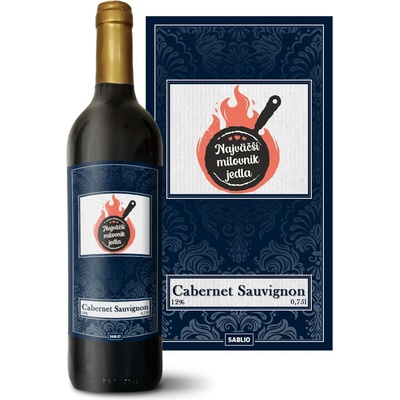 Sablio Najväčší milovník jedla Cabernet Sauvignon Červené víno 12 % 0,75 l (holá fľaša)