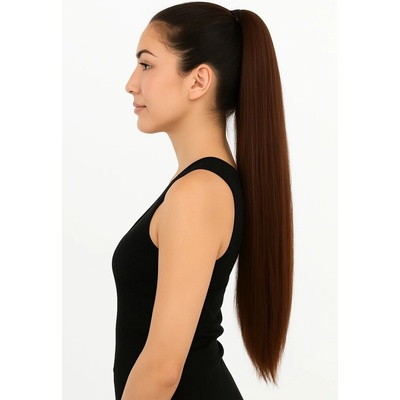 Girlshow Cop, culík k nasazeni 70 cm, kanekalon - kaštanový