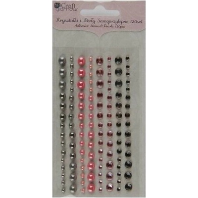DP Craft Samolepící kamínky & PEARLS, 120 ks MODERN CHIC