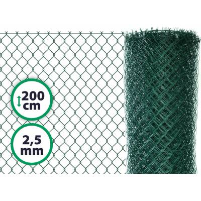 PILECKÝ Čtyřhranné pletivo IDEAL 200 cm poplastované zapletené 25 m zelené