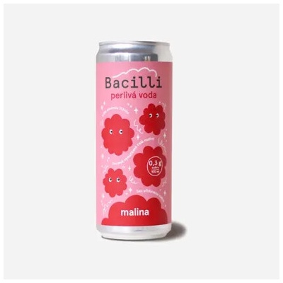 Bacilli Perlivá voda malinovka BIO 330 ml
