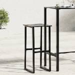 vidaXL Бар табуретки 4 бр черни 38x38x80 см прахово боядисана стомана (4009266)