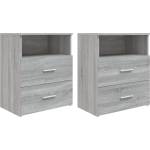 vidaXL Нощни шкафчета, 2 бр, cив сонома, 50x32x60 см (815861)