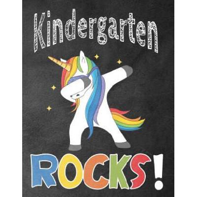 Kindergarten Rocks! : Funny Back To School notebook, Gift For Girls and Boys, 109 College Ruled Line Paper, Cute School Notebook, School Comp