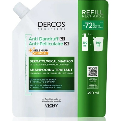 Vichy Dercos Šampon proti lupům na mastné vlasy náplň 390 ml