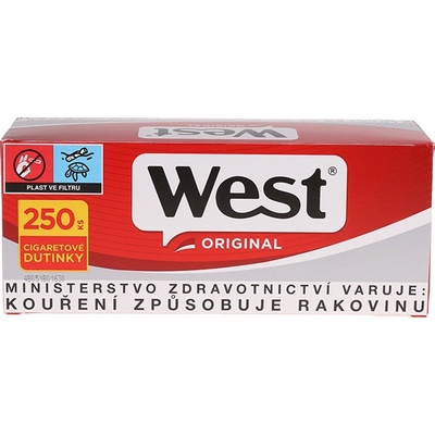 West Red cigaretové dutinky 250 ks – Zbozi.Blesk.cz