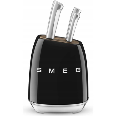 SMEG 50's Style blok so sadou 6 nožov čierny
