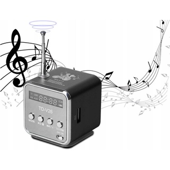 BEZDRÔTOVÝ PRENOSNÝ REPRODUKTOR MINI RÁDIO FM LED