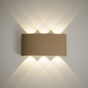 TK Lighting Led външно стенно осветително тяло arrow led/6w/230v ip54 бежово (tk18326)