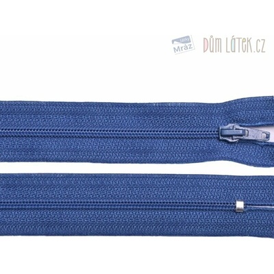 Zips špirálový 3mm nedeliteľný 20 cm modrý