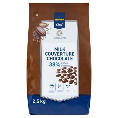 Makro Chef Mliečna čokoláda s hráškom 2,5 kg