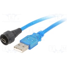 Encitech 1310-1009-01 USB 2.0, USB A mini vidlice,USB A vidlice, 1m