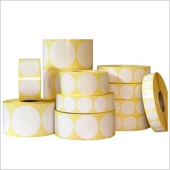 CDRmarket Cамозалепващи PP (полипропилен) етикети, кръгъл 35mm, 1000компютри за TTR, бялото роля (PP035/1000)