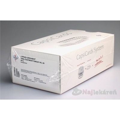 Fagron CapsiCards žel. kapsule vel´. 00 transparentné 850 ks kartón 17x50 ks 1 bal. 1