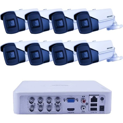 HIKVISION Готов Комплект 8 Камери Hikvision 8MP 60m IR Bullet с 2TB Диск (ZK82460E)