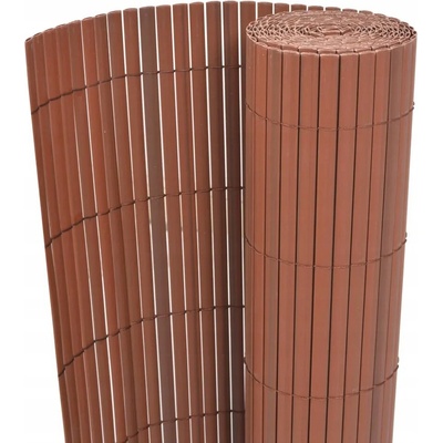 zahrada-XL Oboustranný zahradní plot PVC 90 x 500 cm hnědý