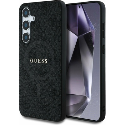 GUESS PU Leather 4G Colored Ring MagSafe Zadní Kryt pro Samsung Galaxy S25 Black Калъф за телефон Guess | Lilav | ЖЕНИ | UNI