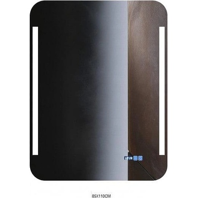 Inter Ceramic Правоъгълно огледало за баня 85/110 см, с led осветление, нагревател и часовник (1836)