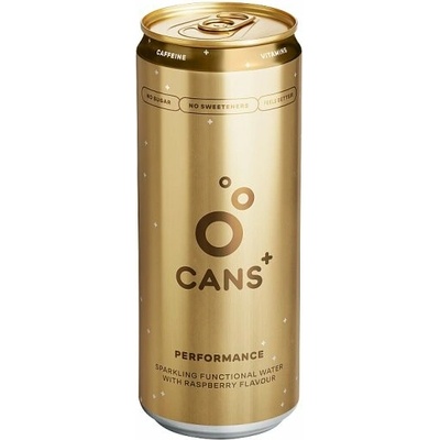 Cans+ Performance sýtený nealkoholický nápoj s príchuťou maliny 330 ml