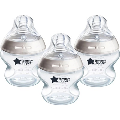 Tommee Tippee Natural Start Anti-Colic самостерилизиращо се бебешко шише Slow Flow 0m+ 3x150ml