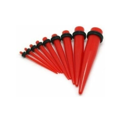 S4U Akrylátový roztahovák do ucha červený (10 mm) EP1020-10