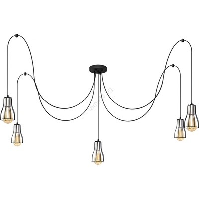 Helam Пендел TUBE LONG 3xE27/15W/230V черен/хром (HE1612)