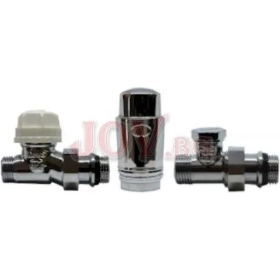 THS Thermostyle Радиаторен сет CAYMAN-5 CHROME THS 1/2"х16мм и 1/2"x15мм прав