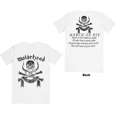 Motörhead tričko March or Die biele