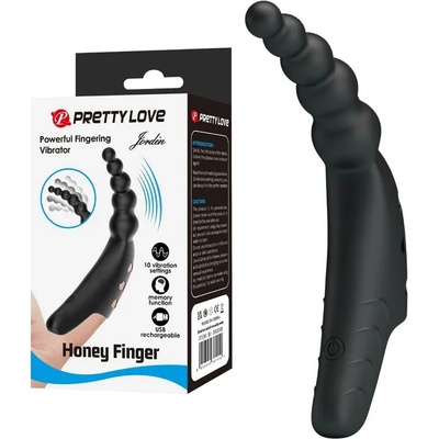 Фингъринг анален стимулатор с релеф, 12, 2см. - Pretty Love Jordin (D-242702)