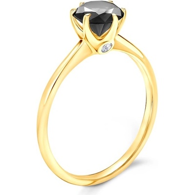 Savicki zásnubní prsten The Journey žluté zlato černý diamant TJ R1 SZCD Z